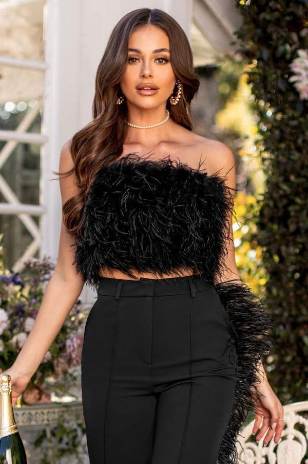 Adela Feather Tube Top